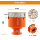 Diamond Core Bit 1pcs 20-125mm Porcelain Tile Ceramic Marble Granite Vacuum Brazed Drilling Bit 5/8-11 Thread