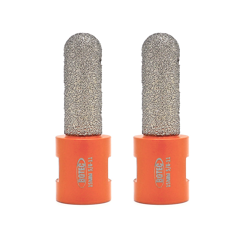 BGTEC Vacuum Brazed Diamond Finger Bits with 5/8-11 or M14 Thread Enlarge Shape Round Bevel Existing Holes Dia 10/15/20/25/30/35mm