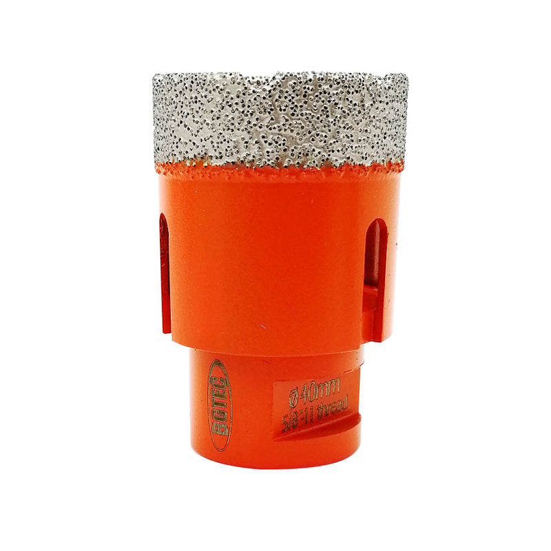 BGTEC Dry Diamond Core Drill Bits with 5/8-11 or M14 Thread for Porcelain Tile Granite Marble Stone Masonry 6mm to 100mm