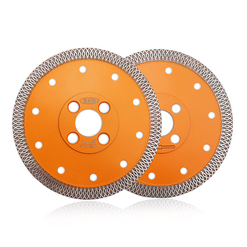 BGTEC Hot Pressed X Mesh Turbo Diamond Saw Blade Cutting Disc for Ceramic Tile Marble Granite Size 4''/4.5''/5'' Bore 22.23MM