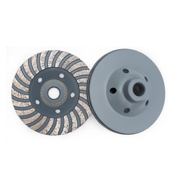 BGTEC Turbo Row Concrete Diamond Grinder Disc 4''/4.5''/5''/7'' with 5/8-11 Thread  for Angle Grinder Concrete Granite Stone Marble Masonry