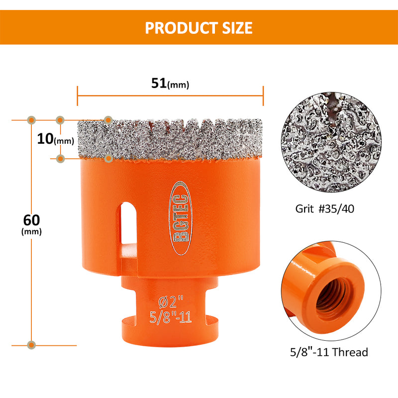 Diamond Drilling Core Bits 19-102mm 5/8-11 Thread For Porcelain Tile Hole Saw