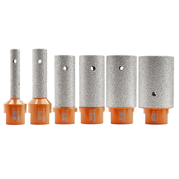 BGTEC Diamond Finger Milling Bits 1/2pcs 10/15/20/25/30/35mm M14 or 5/8-11 Enlarging Shaping Trimming in Tile Porcelain Ceramic Granite Marble