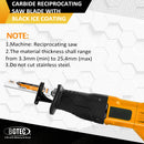 BGTEC 1/3/5pcs 150mm 8TPI Carbide Teeth Reciprocating Saw Blade With Black Ice Coating 6inch For Hard Metal Rebar Cast Iron