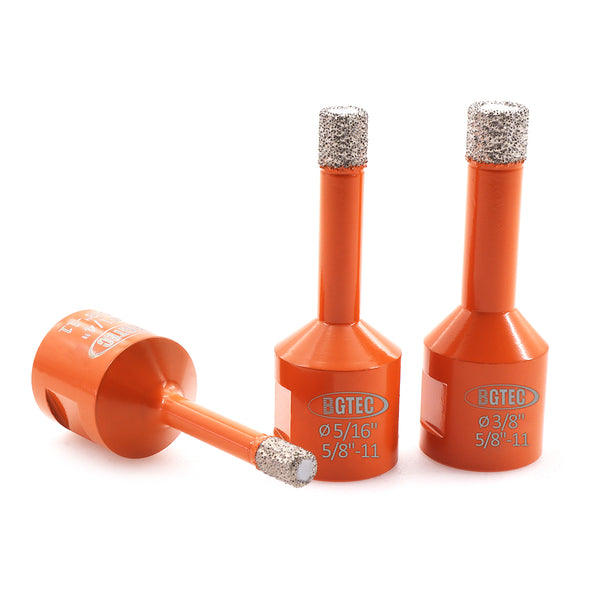 BGTEC Diamond Core Drill Bits Dia 6/8/10/12/14/16mm with 5/8-11 Thread for Porcelain Tile Granite Marble Stone Masonry