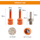 BGTEC Diamond Drill Bit 3/4pcs Dia 6/6/8/10mm Core Bits+Hex Adapter/Chamfer Granite Marble Porcelain Tile 5/8"-11 Thread