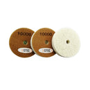 BGTEC Diamond Sponge Polishing Pads 3pcs Dia 3''/80MM or 4''/100MM for Softer Stones Marble Sandstone