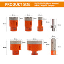 BGTEC Vacuum Brazed Diamond Core Drill Bits Kit with M14 Thread for Porcelain Tile Ceramic Granite Marble Stone Masonry Brick