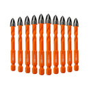 BGTEC 5pcs/set or 10pcs/set Cross Carbide Drill Bit Set Quick-fit Shank for Wood Plastic PVC Masonry Concrete