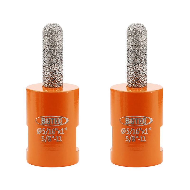 BGTEC Finger Milling Bits 1/2pcs Martar Masonry Brick Vacuum Brazed  Hole Saw M14 or 5/8-11 or Round Thread