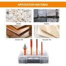 BGTEC 4pcs/set Diamond Dry Core Bits 6/8/10mm Core Bits+20mm Chamfer Bit for Marble Granite Ceramic  Porcelain Tile Quick-Fit Shank