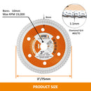 BGTEC Diamond Saw Blade X Mesh 1/2/3/5/10pcs 75mm/3" Ceramic Tile Porcelain Marble Granite Vacuum Brazed Saw Blade