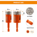 BGTEC Diamond Drill Bits 1/2pcs 20mm/25mm for Granite Porcelain Tile Ceramic Marble Vacuum Brazed Core Bit Quick-fit Shank