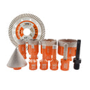 BGTEC Diamond Drill Core Bits 10pcs/set With Box Granite Marble Ceramic Vacuum Brazed Hole Saw 5/8-11 Thread