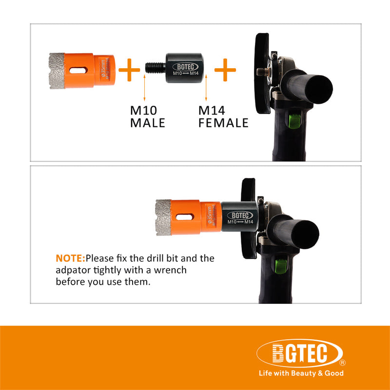 BGTEC Core Bits Adapter Connection Converter Different Thread Grinding Wheel Adapter