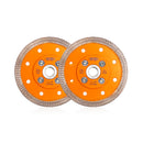 BGTEC X Mesh Turbo Diamond Porcelain Saw Blades with 5/8-11 or M14 Flange for Porcelain Tile Granite Marble Dia 4''/4.5''/5''