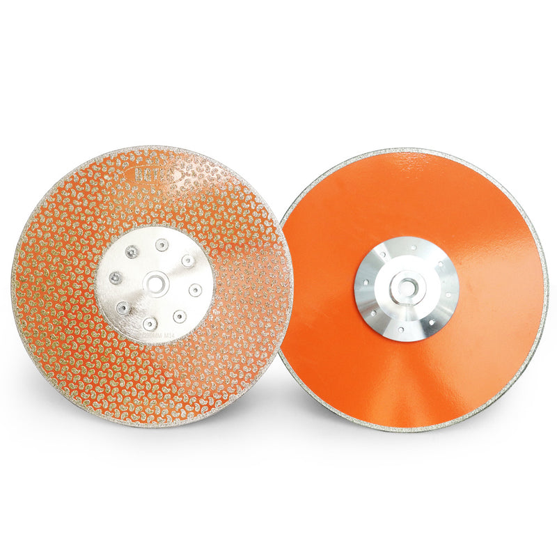 BGTEC Electroplated Single Side Coated Diamond Blade with 5/8-11 or M14 Flange for Granite Marble Size 4''/4.5''/5''/7''/9'