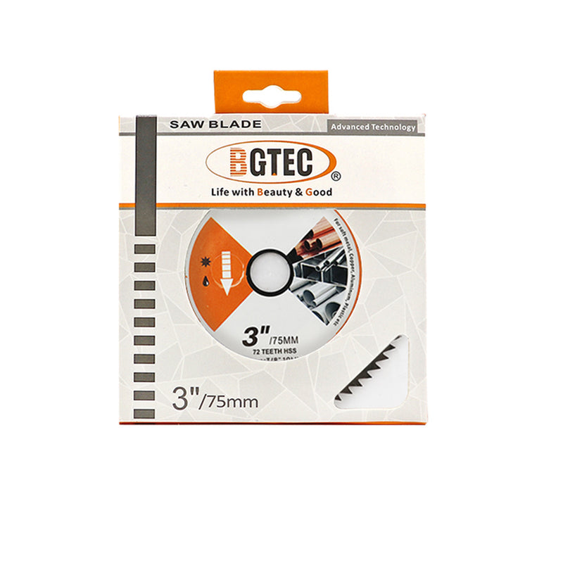 BGTEC HSS Cutting Disc 1/2/3/4/5/10pcs 75mm/3" for Soft Metal Copper Aluminum Wood PVC Plastic Fiberglass Saw Blade