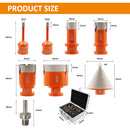 BGTEC Core Bit 8pcs/set 6/6/20/25/35/50mm Drilling Bit+50mm Chamfer+Adapter Marble Granite Porcelain Tile Hole Saw 5/8-11