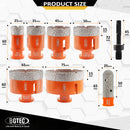 BGTEC Vacuum Brazed Diamond Core Drill Bits Kit with 5/8-11 Thread for Porcelain Tile Ceramic Granite Marble Stone Masonry Brick（副本）