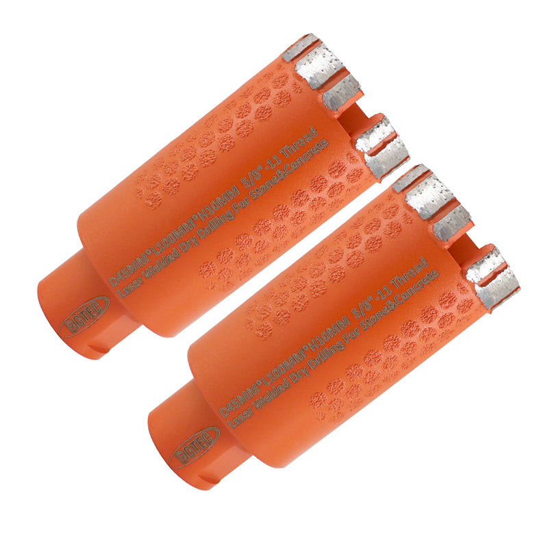 BGTEC Welded Diamond Drill Core Bits with 5/8-11 Thread for Marble Stone Concrete Dia 20-100mm