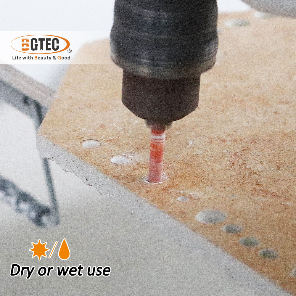 BGTEC Diamond Drill Bits 10pcs 5/6mm for Granite Porcelain Tile