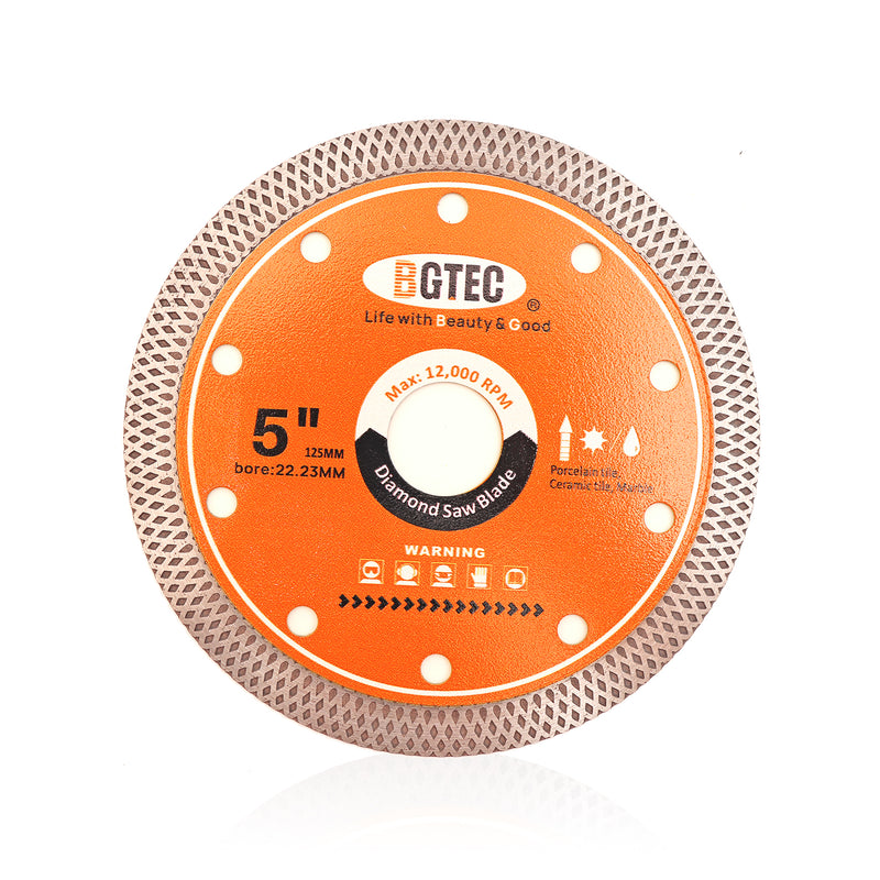 BGTEC Superthin Mesh Rim Diamond Cutting Disc 4''/4.5''/5'' for Ceramic Porcelain Marble Granite Tile