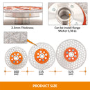BGTEC Double Sided Vacuum Brazed Diamond Cutting and Grinding Disc 4''/4.5''/5'' with M14 Thread for Porcelain Tiles Granite Marble Concrete
