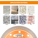 BGTEC Superthin Mesh Rim Diamond Cutting Disc 4''/4.5''/5'' for Ceramic Porcelain Marble Granite Tile