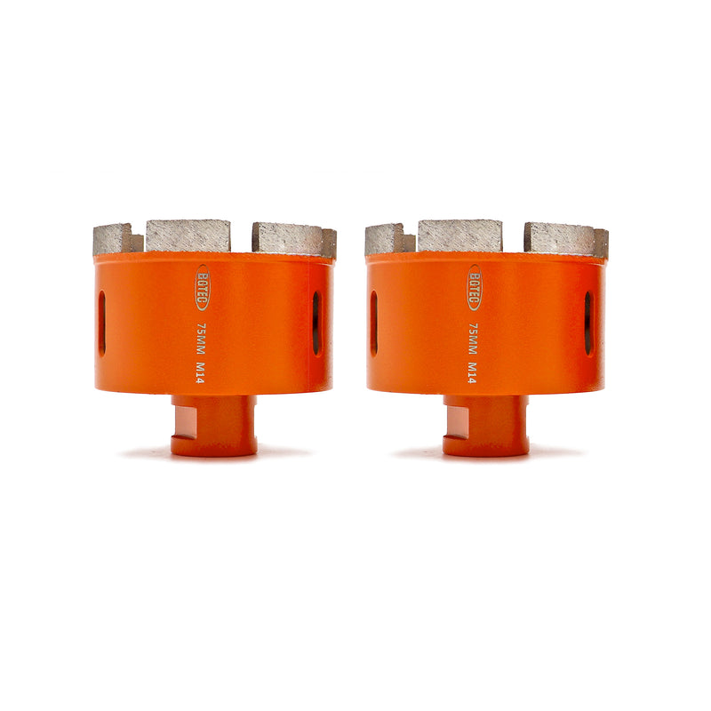 BGTEC Diamond wet Drilling Core Bits with M14 Thread for Marble Granite Artificial Stone Ceramic Tile Dia 20mm to 75mm