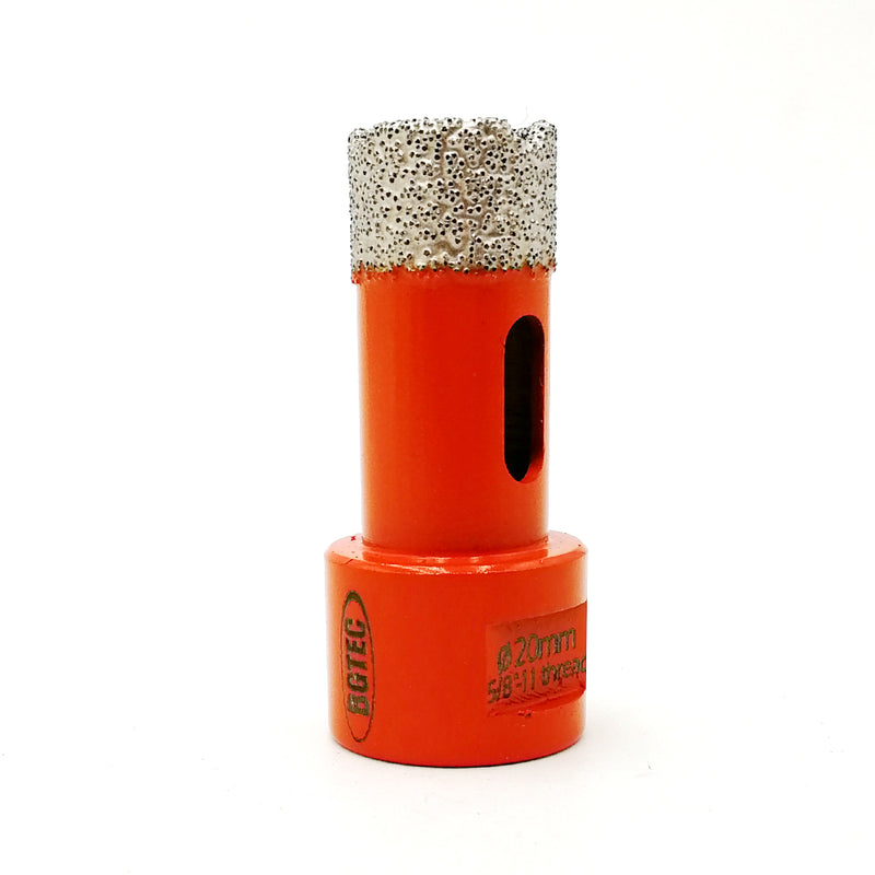 BGTEC Dry Diamond Core Drill Bits with 5/8-11 or M14 Thread for Porcelain Tile Granite Marble Stone Masonry 6mm to 100mm