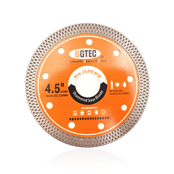 BGTEC Superthin Mesh Rim Diamond Cutting Disc 4''/4.5''/5'' for Ceramic Porcelain Marble Granite Tile