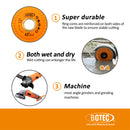 BGTEC Diamond Mesh Turbo Dry Cutting Disc with Welded Lug for Ceramic Tile Cutter Stone Masonry Dia 4''/4.5''/7''