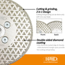 BGTEC Diamond Cutting Grinding Discs Electroplated Double Side Diamond Blade for Granite Marble Procelain Ceramic Tile Quartz