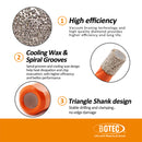 BGTEC Diamond Triangle Shank Drill Core Bits for Tile Ceramic Marble Masonry Brick Granite Dia 6-65mm