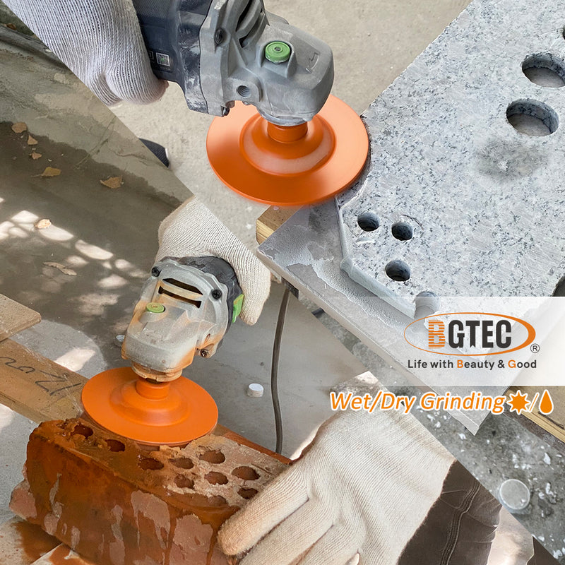 BGTEC Turbo Segments Diamond Grinding Wheels with M14 Arbor for Concrete and Masonry Dia 4''/4.5''/5''/7''