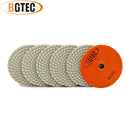 BGTEC 4 Inch Wet Diamond Polishing Pads Set for Granite Marble Stone Quartz Tiles