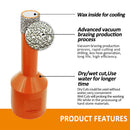 BGTEC Diamond Core Drill Bits Dia 6/8/10/12/14/16mm with 5/8-11 Thread for Porcelain Tile Granite Marble Stone Masonry