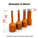BGTEC Diamond Core Drill Bits with M14 Thread for Porcelain Tile Granite Marble Stone Masonry Dia 6/8/10/12/14/16mm