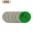 BGTEC 4 Inch Wet Diamond Polishing Pads Set for Granite Marble Stone Quartz Tiles