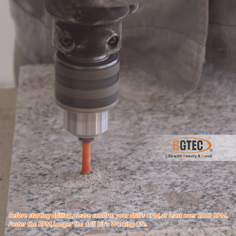 BGTEC Dry Diamond Drill Bits with Hex Shank for Granite Marble Porcelain Tile Ceramic Dia 6/8/10/12/14mm