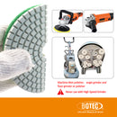 BGTEC 4 Inch Wet Diamond Polishing Pads Set for Granite Marble Stone Quartz Tiles