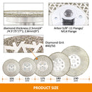BGTEC Diamond Cutting Grinding Discs Electroplated Double Side Diamond Blade for Granite Marble Procelain Ceramic Tile Quartz