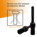 BGTEC 1pc Electric Drill Adapter 1 1/4"-7 UNC Male Thread to SDS PLUS or MAX Shank Add Inner 1/2" BSP Thread Convertor Connector