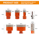 BGTEC Vacuum Brazed Diamond Core Drill Bits Kit with M14 Thread for Porcelain Tile Ceramic Granite Marble Stone Masonry Brick