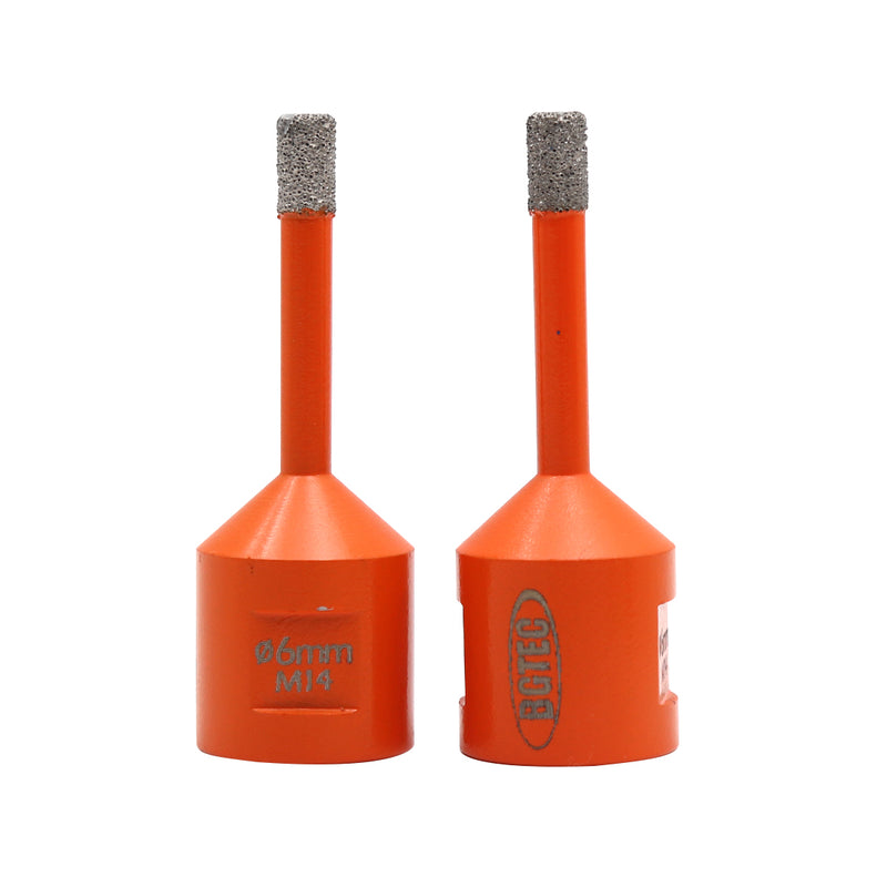 BGTEC Diamond Core Drill Bits with M14 Thread for Porcelain Tile Granite Marble Stone Masonry Dia 6/8/10/12/14/16mm