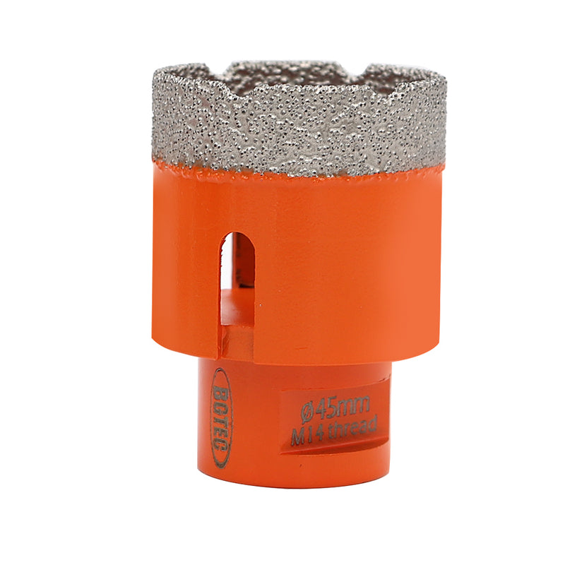 BGTEC Dry Diamond Core Drill Bits with 5/8-11 or M14 Thread for Porcelain Tile Granite Marble Stone Masonry 6mm to 100mm