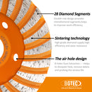 BGTEC Diamond Turbo Row Grinding Cup Wheel for Polishing Concrete Marble Granite Stone Grinder Plate Dia 4''/4.5''/5''/7"